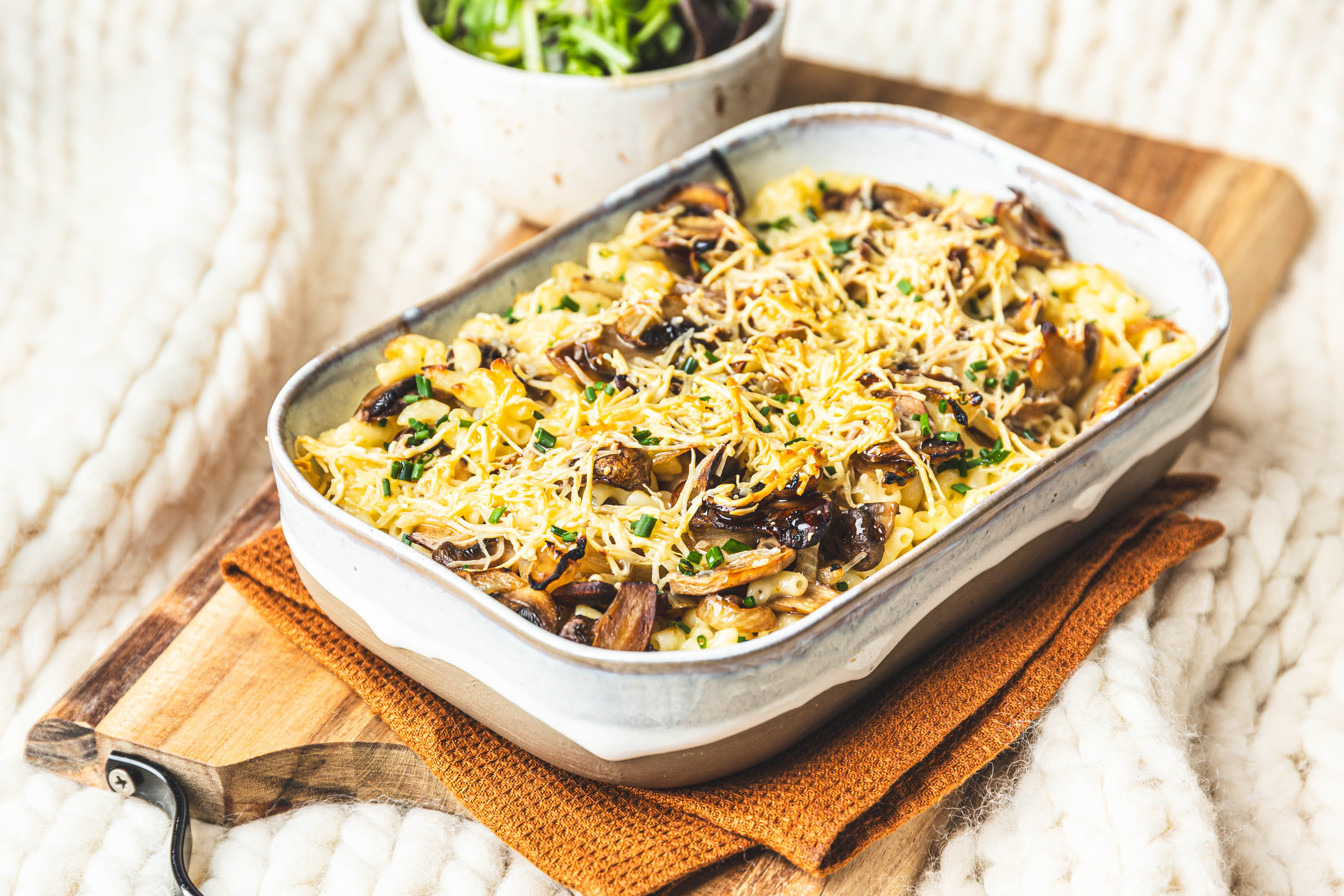 Gratin de coquillettes tomme de Franche Comte et truffe